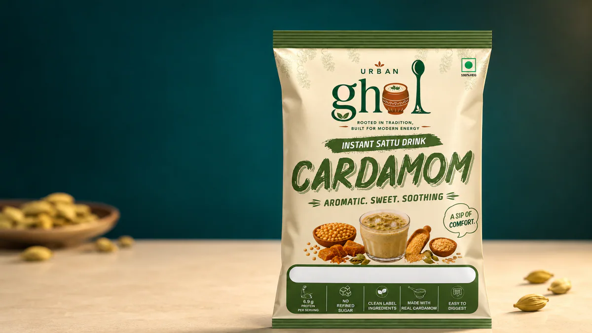 Cardamom Sattu Drink Mix Front