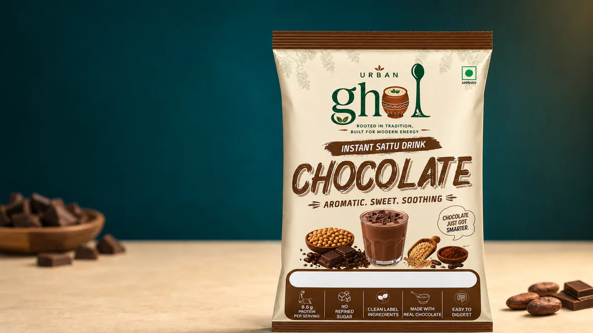 Chocolate Sattu Drink Mix Front